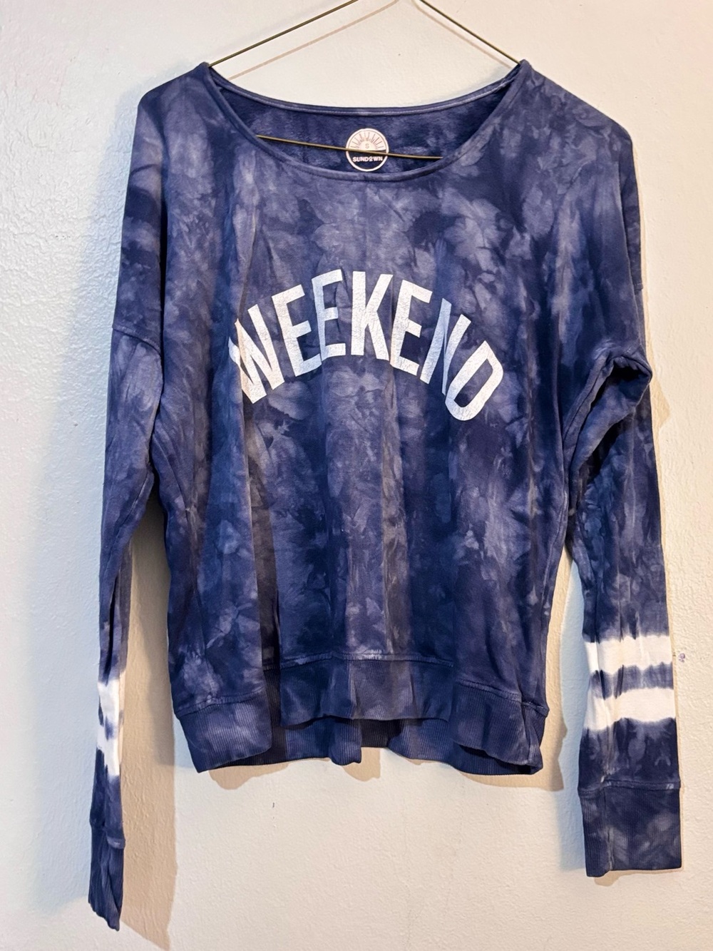 Weekend Tie-Dye Long Sleeve Tee - Navy by